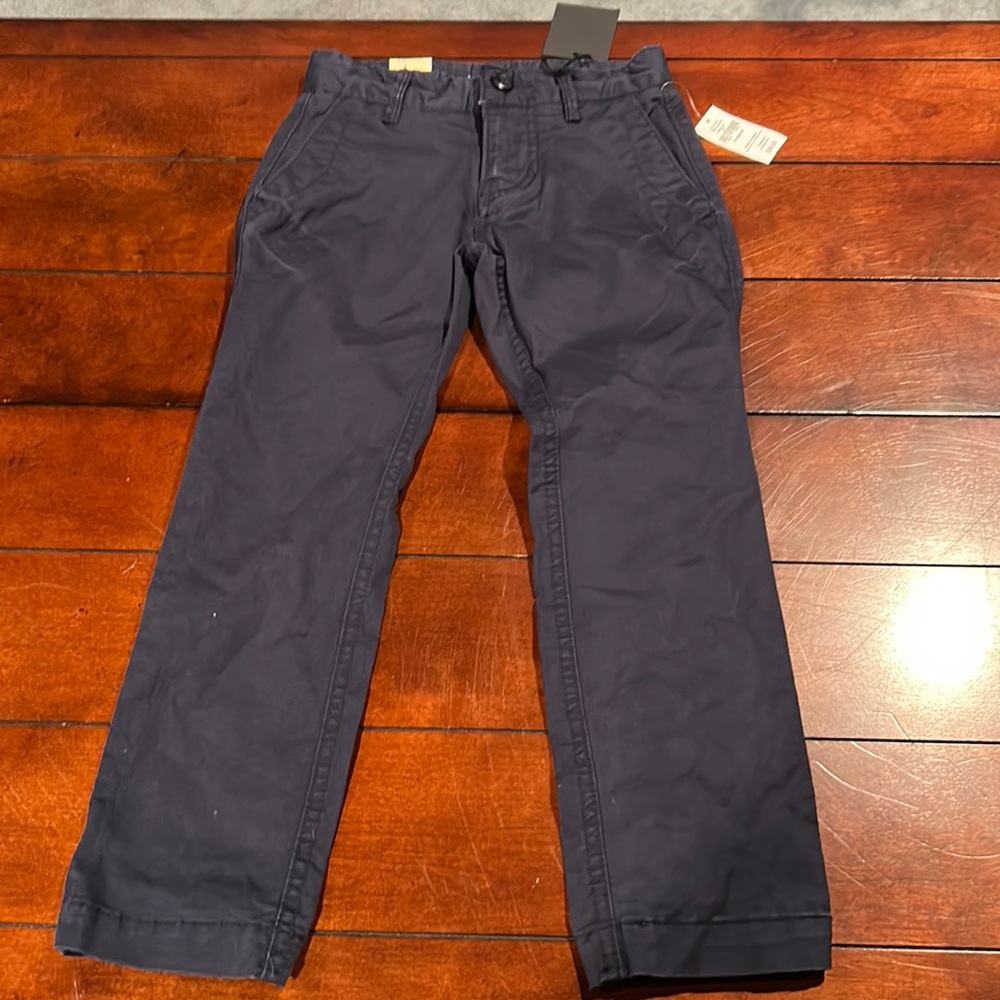 NWT Gap Navy Action Stretch Straight Pants Size 5. Adjustable Waist Spring 2012